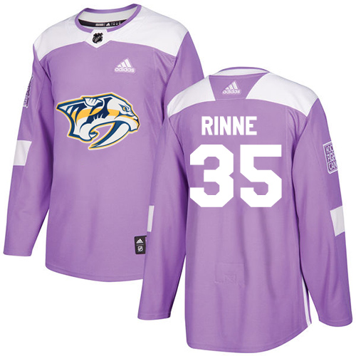 Adidas Predators #35 Pekka Rinne Purple Authentic Fights Cancer Stitched Youth NHL Jersey - Click Image to Close